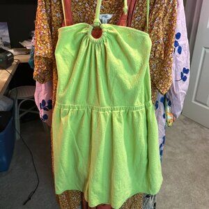 Bright green romper